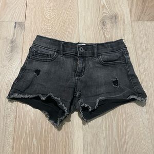 Abercrombie kids black denim shorts